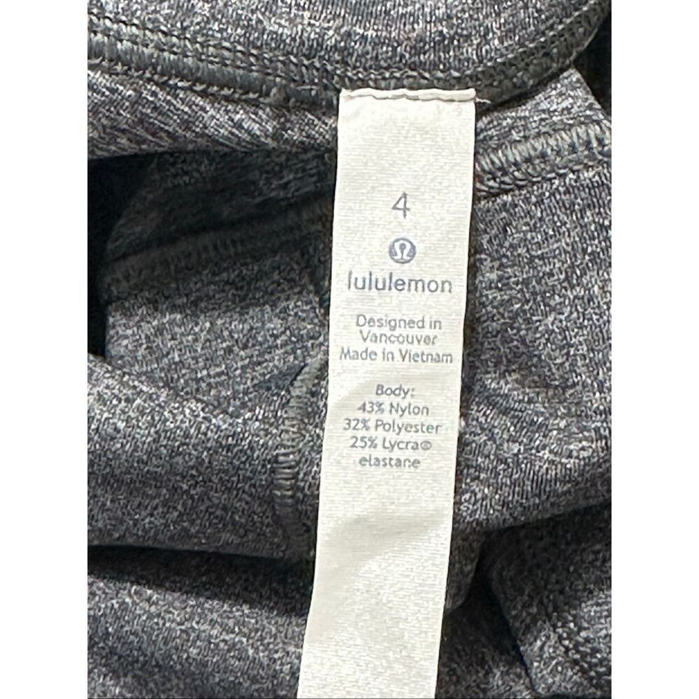 Lululemon Wunder Under Hi-Rise 1/2 Tight *Luxtreme 17" Heathered Black. A828 - Picture 4 of 5